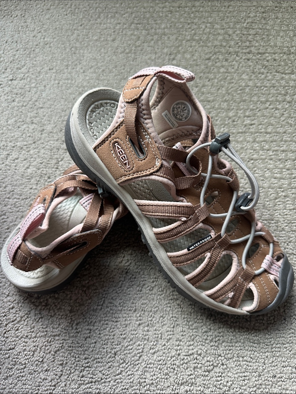 Keen Women's Pink and Tan Outdoor Sandals
